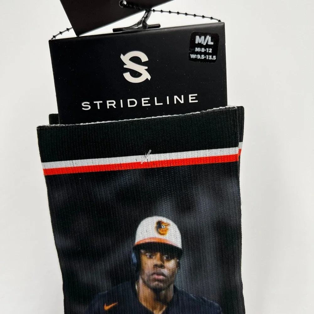 Strideline Cedric Mullins‎ Baltimore Orioles MLB Premium Full Sub Crew Socks M/L